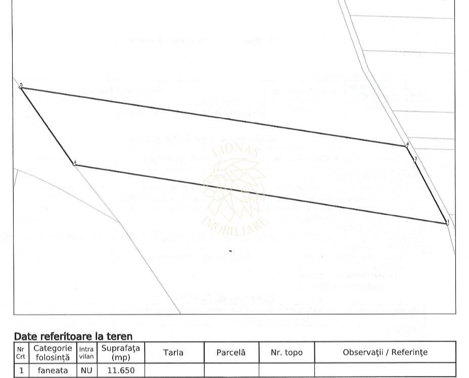 Teren 11.650 mp(1,165 ha)-ideal agricultura, Fonduri Europene-Satu Nou