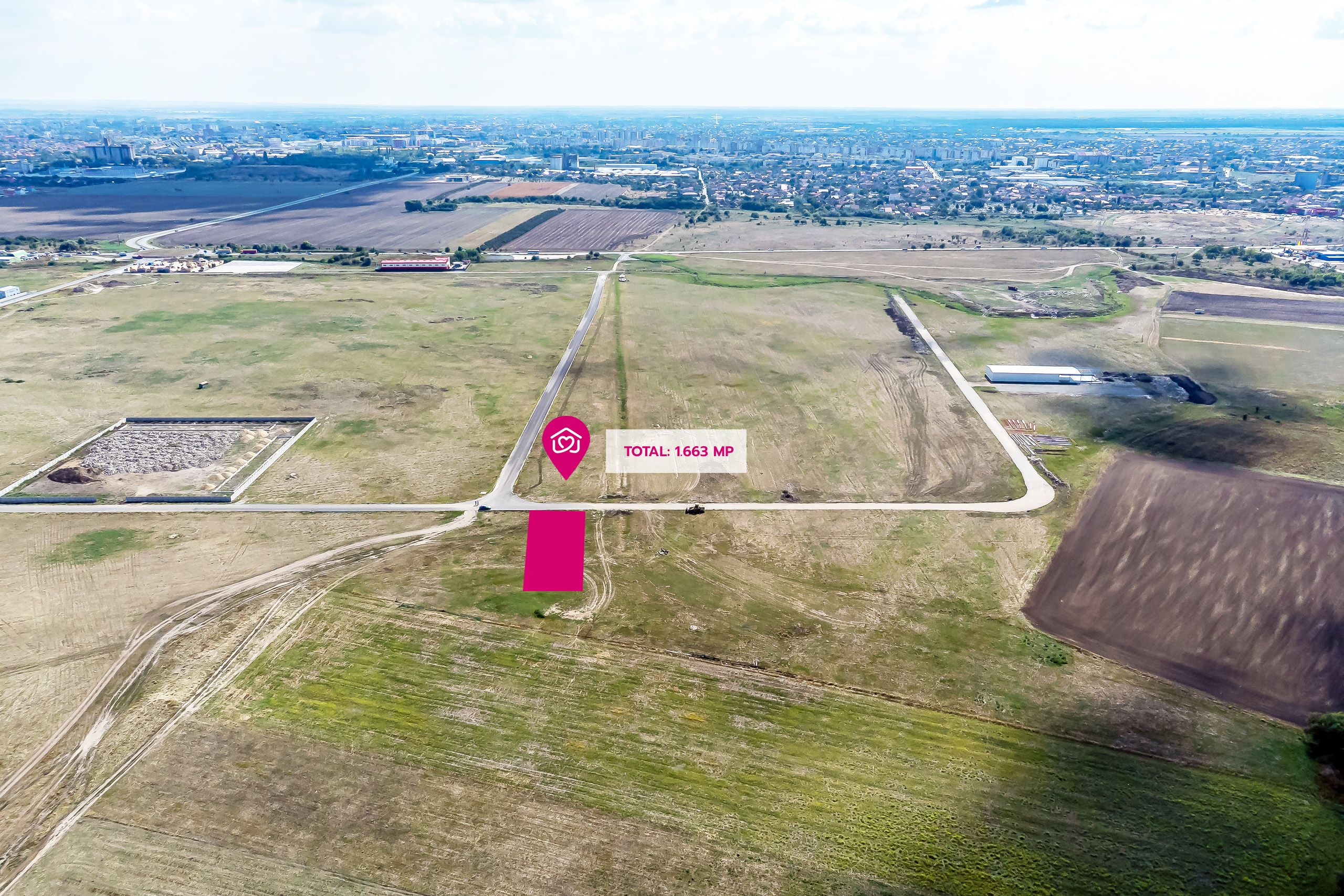 Lehetőség – Ipari telek 1.663 m² az Arad Nyugati körgyűrű közelében
