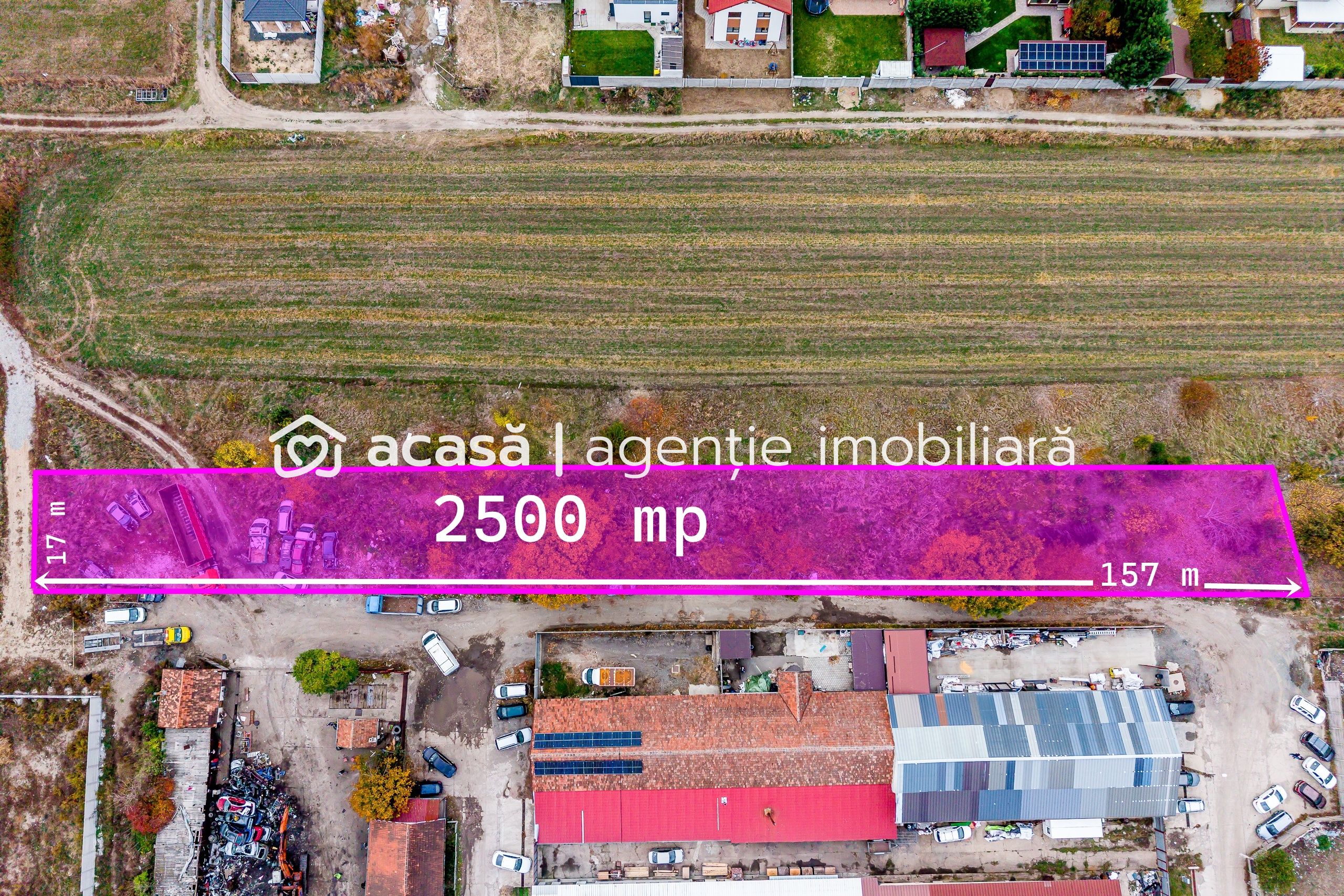 2 500 m2-es telek, parcellázási lehetőséggel – Buzsák (Bujac), Arad