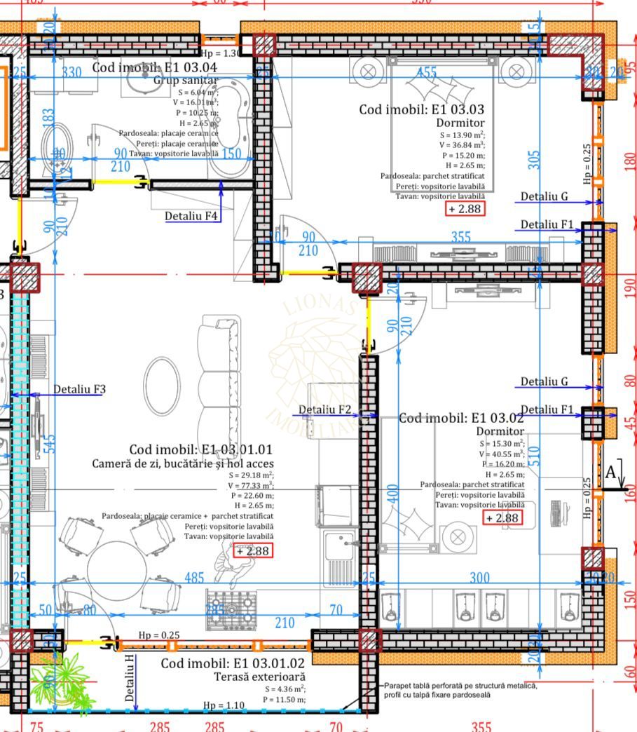 Apartament Nou Ultrafinisat 3 camere-etaj 2-balcon-lift-Calea Moldovei