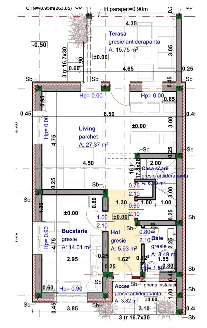 Casa semifinisata, 4 camere, 3 bai, 339 mp teren, zona Valea Popii - foto 4